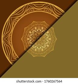 Lujo con Mandala. Ilustración vectorial. Ornamenta elegante tarjeta de invitación de boda , invitación.