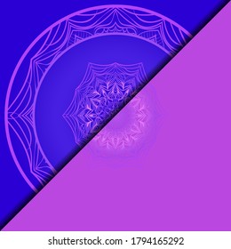Luxuriöser Hintergrund mit Mandala. Vektorgrafik. Ornament elegante Einladung Hochzeitskarte , einladen.