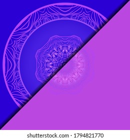 Lujo con Mandala. Ilustración vectorial. Ornamenta elegante tarjeta de invitación de boda , invitación.