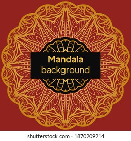 Luxury background with mandala. Vector illustration. Ornament elegant invitation wedding card , invite.