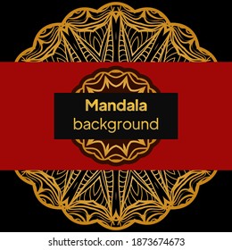 Luxury background with mandala. Vector illustration. Ornament elegant invitation wedding card , invite.