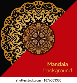 Luxury background with mandala. Vector illustration. Ornament elegant invitation wedding card , invite.
