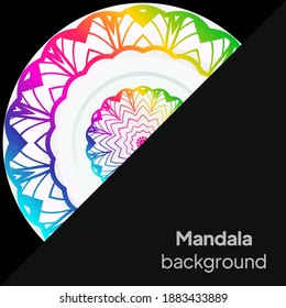 Lujo con Mandala. Ilustración vectorial. Ornamenta elegante tarjeta de invitación de boda , invitación.