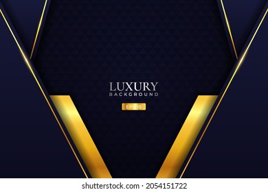Luxury Background Modern Realistic Diagonal Overlapped Golden Layer