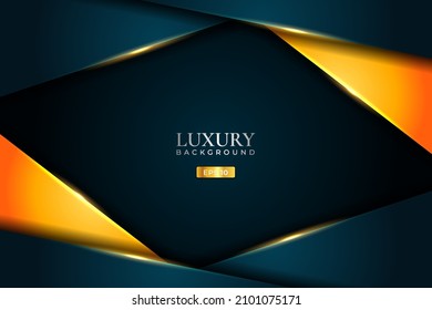 Luxury Background Overlapped Diagonal Layer Elegant Green with Shiny Golden