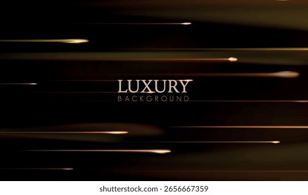 
Fundo de luxo. Efeito de luz de movimento de partículas. Resumo dos sinais de deflagração de incêndio.  Trilhas leves, brilho dourado e brilhante