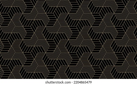 Luxury background pattern seamless line abstract gold color design. Christmas background vector.