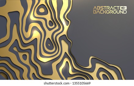 Luxury background for presentation. Gold on black vector wallpaper 3d backdrop. Black and golden design beaty invitation.