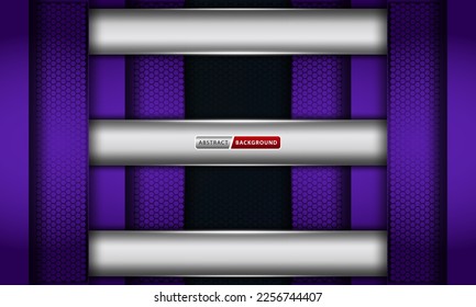 luxury background purple and silver with hexagon texture