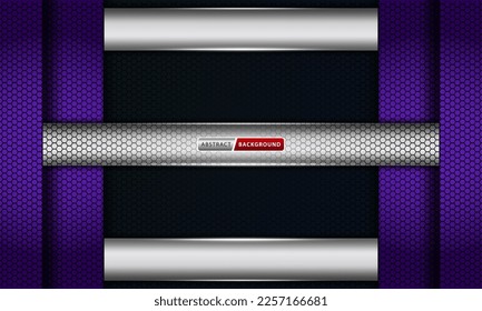 luxury background purple and silver with hexagon texture