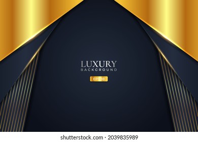 Luxury Background Realistic Diagonal Elegant Layer with Shiny Golden Effect