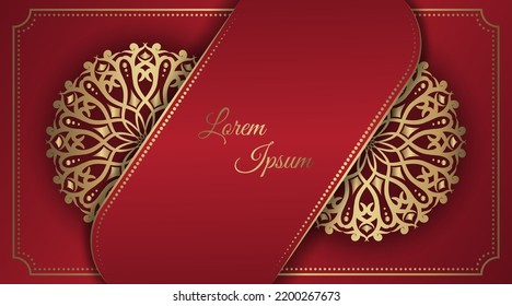 luxury background  red and gold
