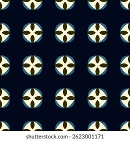Luxury background round shapes entangled pattern seamless mosaic texture. Geometric motif simple oval tiles geometrical design. Paper, fabric, textile, wallpaper. Easy to recolor all over print block.