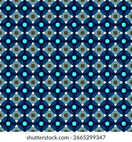 Luxury background round shapes entangled pattern seamless mosaic texture. Geometric motif simple oval tiles geometrical design. Paper, fabric, textile, decoration, wallpaper all over print block.