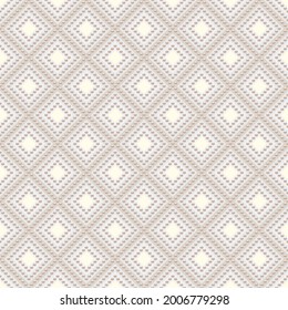 Luxury background with small pearls and rhombuses. Seamless vector illustration. 
