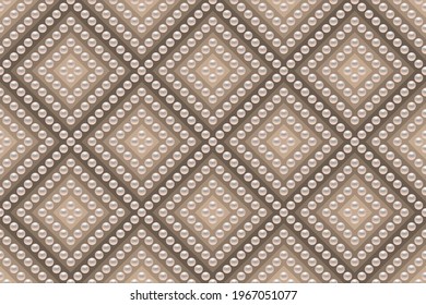 Luxury background in soft colors with small pearls and rhombuses. Seamless vector illustration. 
