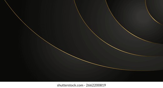modelo de fundo de luxo projeto escuro linhas douradas elegantes.