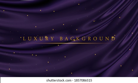 Plantilla De Fondo De Lujo. Lujoso morado oscuro con brillo dorado para tu proyecto de negocio. Folleto, portada, afiche, pancarta, ceremonia de premiación, fiesta de casamiento o celebración del evento