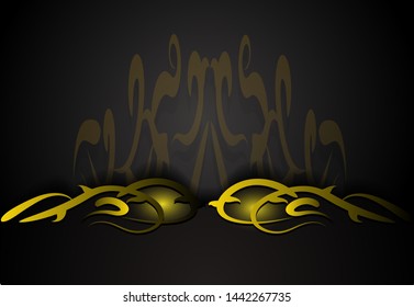 Luxury background template with golden abstract floral. Eleant and beauty with modern design. Can be used for important events.Eps 10.