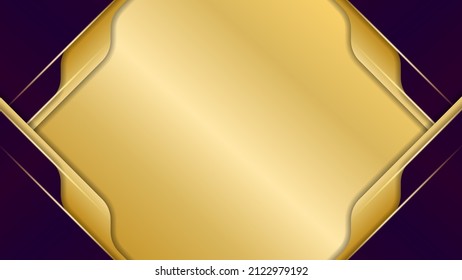 Luxury Background Template. Modern Purple and Gold Background