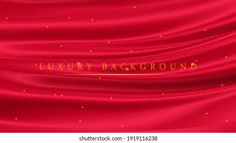 Luxury Background Template. Luxury Red with Golden Glitter Sparkles For Your Business Project. Brochure, Cover, Poster, Banner, Awarding Ceremony, Wedding party or Event Celebration