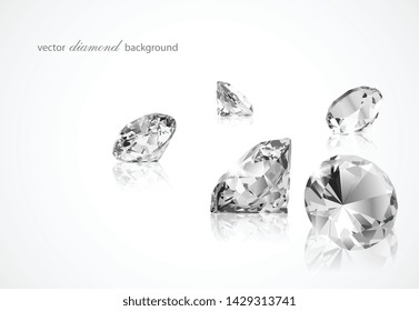 Luxury background with vector diamonds for modern design
