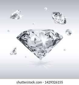 Luxury Background With Vector Diamonds For Modern Design
