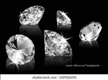 Luxury background with vector diamonds for modern design
