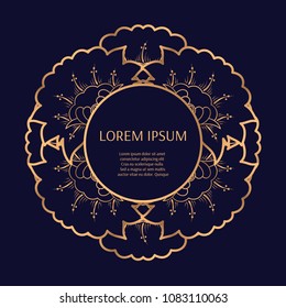 Luxury background vector. Floral royal pattern frame. Arabic design for beauty spa salon flyer, wedding party invitation, save the date, anniversary, birthday greeting, holiday card template.