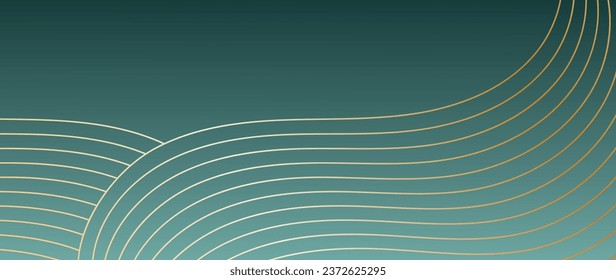 Luxury background vector. Golden curve line, gradient of golden lines on a light background. Design illustration for card, grand opening, party invitation, wedding, background.	
