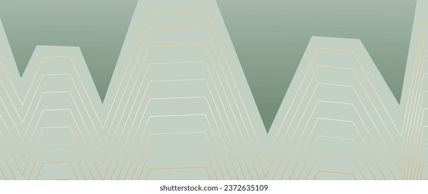 Vector de fondo de lujo. Línea de curva dorada, gradiente de líneas doradas sobre un fondo claro. Ilustración de diseño para tarjeta, gran apertura, invitación a fiesta, boda, fondo.