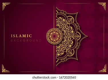 Luxury Background Vector , Mandala Islamic Background ,Greeting Card, Banner, Poster. Traditional Islamic Holy Holiday
