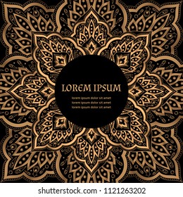 Luxury background vector. Paisley royal pattern frame.  Vintage flower design beauty spa salon, fashion flyer, wedding party invitation, save the date, birthday greeting, holiday card template.