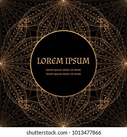Luxury background vector. Peacock feathers royal pattern frame. Vintage indian design for beauty spa salon flyer, wedding party invitation, anniversary greeting, holiday christmas card template.