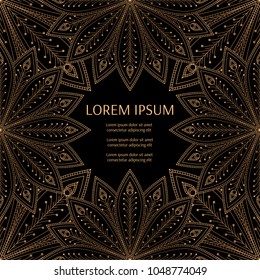 Luxury background vector. Peacock feathers royal pattern frame. Golden vintage design for beauty spa salon flyer, wedding party invitation, save the date, holiday christmas and new year card.