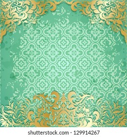 Luxury background with vintage frame and pattern paper for design