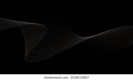Luxo fundo ondas linhas de ouro.