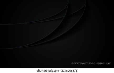 luxury background with wavy green lines and shadows