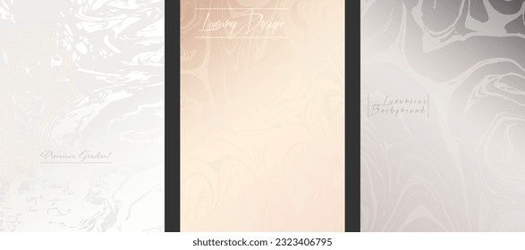 Luxury backgrounds design. A collection of premium templates for the design of postcards, invitations, packaging, greetings and creative ideas