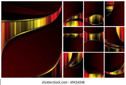 Luxury backgrounds set. 10 pieces.