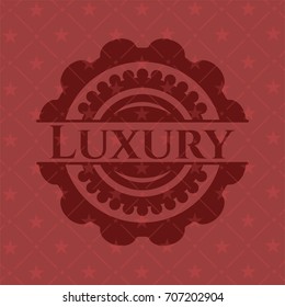 Luxury badge with red background