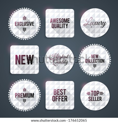 Luxury badges and labels, print friendly. ESP10.