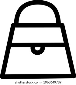 Luxury bag, icon illustration, vector on white background