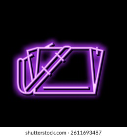 luxury bag woman neon light sign vector. luxury bag woman illustration