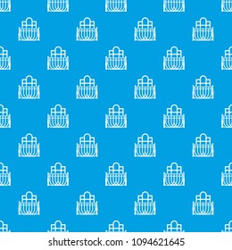 Luxury balcony pattern vector seamless blue repeat for any use