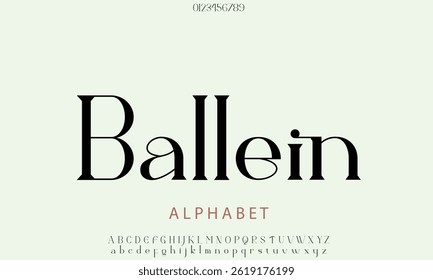Luxury Ballein alphabet letters font for logo