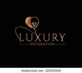 Luxury Balloon Decoration Logo Design Template