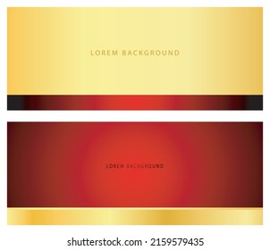 Luxury banner background red black gold