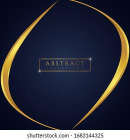Luxury banner gold shape flow color gradient modern design with space. vector illustration.