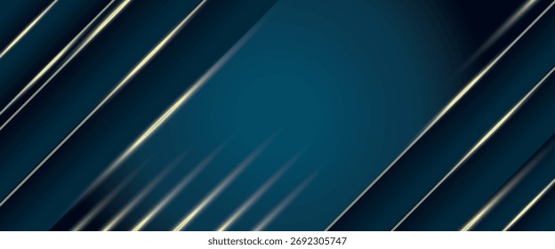 Luxury banner with lines and dots background. Vector illustration.

